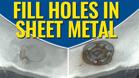 how to fill holes in sheet metal|metal patching without welding.